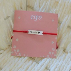 Pulsera de nombre y corazón