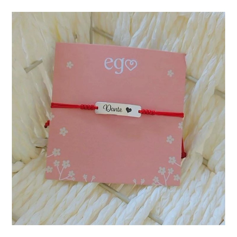 Pulsera de nombre y corazón