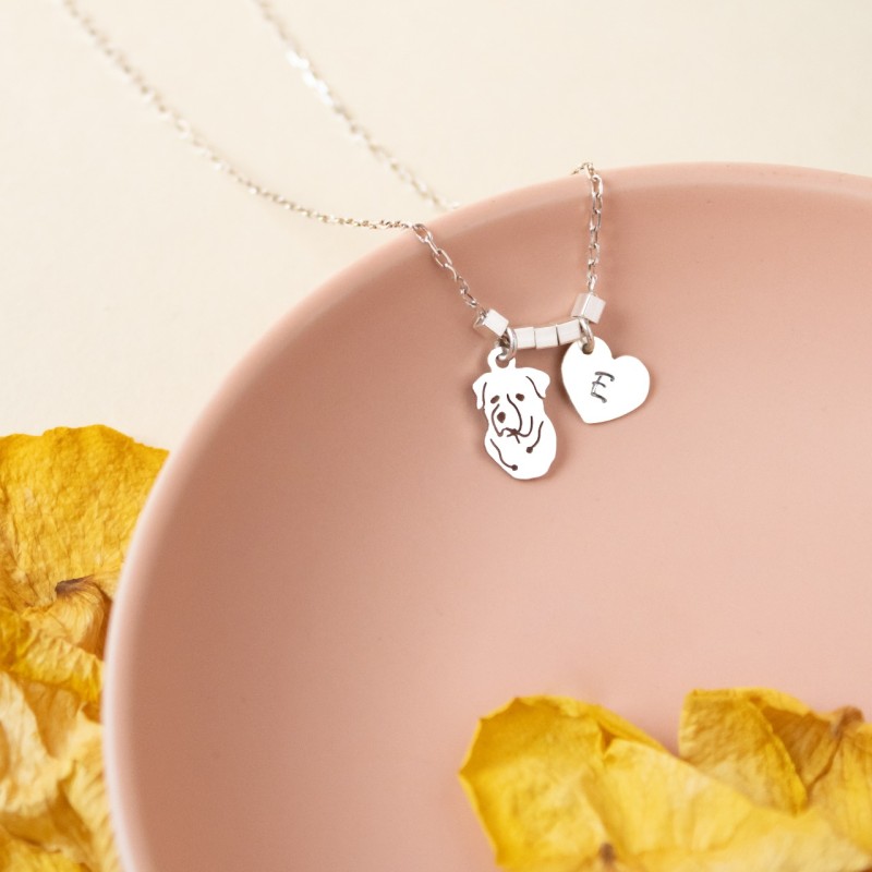 Cadena Carita De Rottweiler con Letra