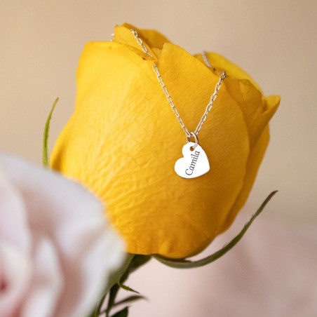 Cadena corazón con nombre