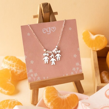 Cadena 2 niñas y 1 niño con inicial