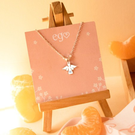 Cadena ángel con inicial