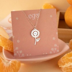 Cadena girasol con inicial