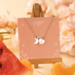 Cadena luna y corazón con...