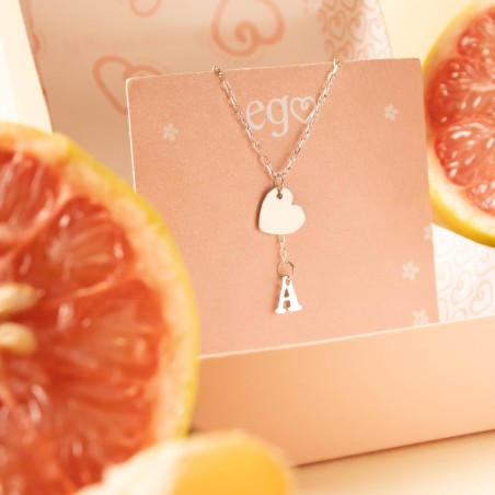 Cadena corazón e inicial