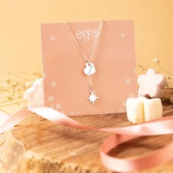 Cadena corazón y estrella...