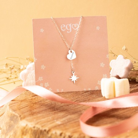 Cadena corazón y estrella polar