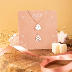 Cadena corazón y huella