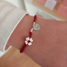 Pulsera mamá con trébol e iniciales