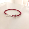 Pulsera mamá con trébol e iniciales