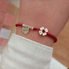 Pulsera mamá con trébol e iniciales
