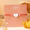 Pulsera de corazón con nombre grabado de graduación