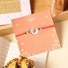 Pulsera de inicial con nombre grabado de graduación