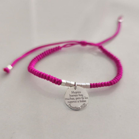 Pulsera ajustable con versiculo