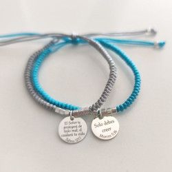 Pulsera ajustable con versiculo